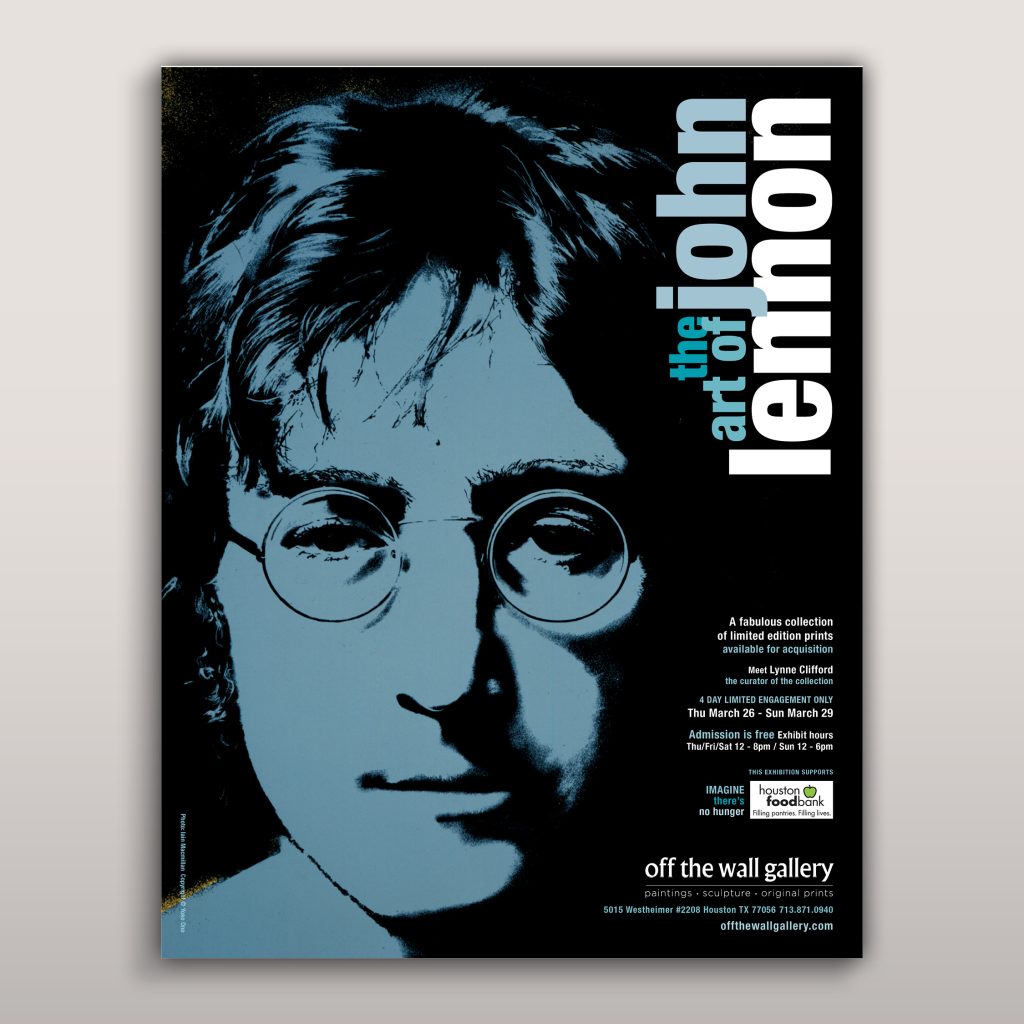 Off the Wall Gallery Houston John Lennon exhibition