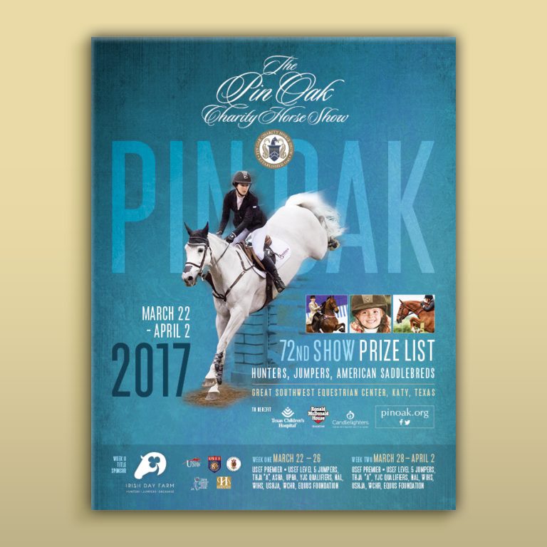 Pin Oak Charity Horse Show Prize List cover 2017