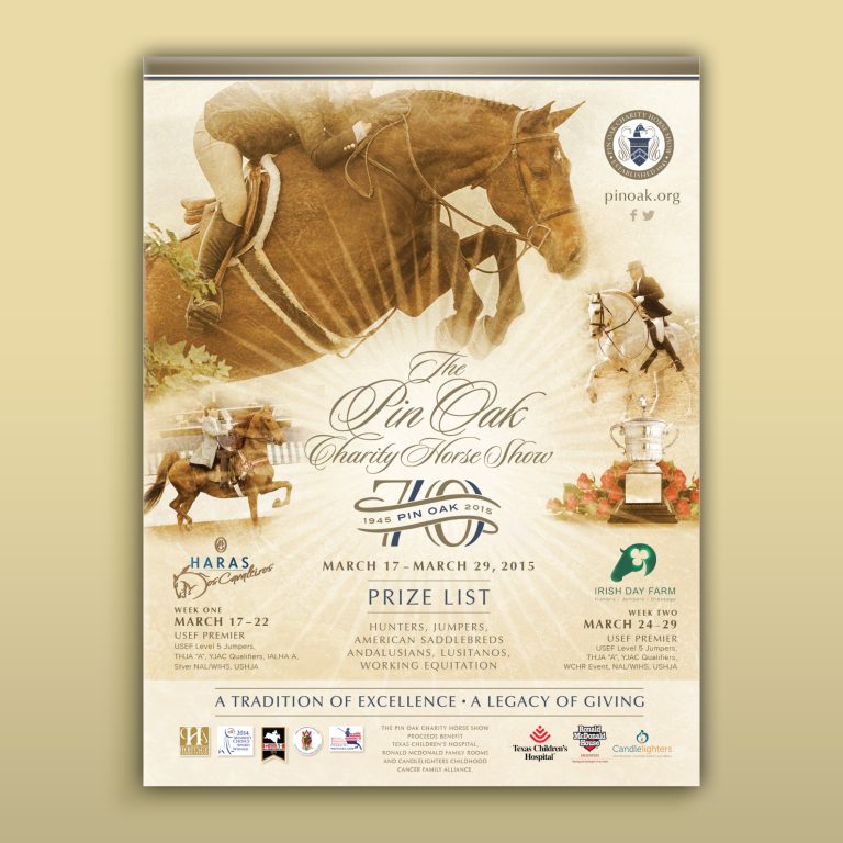 Pin Oak Charity Horse Show Prize List cover 2015